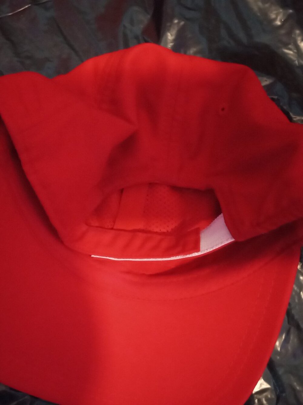 Red Lacoste Velcro SnapBack Hat - Picture 4 of 4